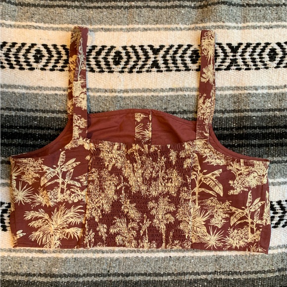 American Eagle Crop Top & Wide Leg Pants Linen Co-ord Size L - Picture 3 of 9